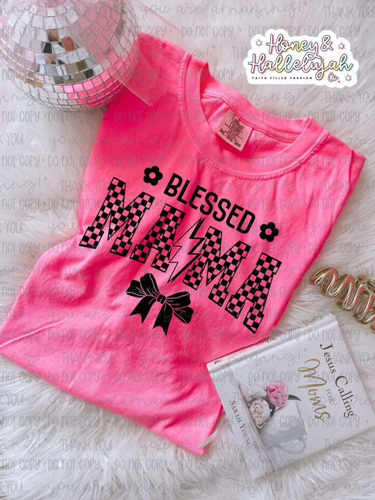 Blessed Mama Checkered