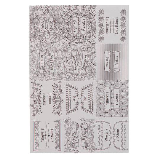 Bible Indexing Tabs Colorable Style