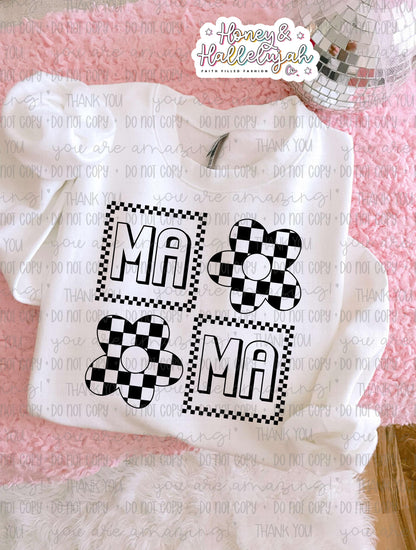 Mama - Checker Flowers