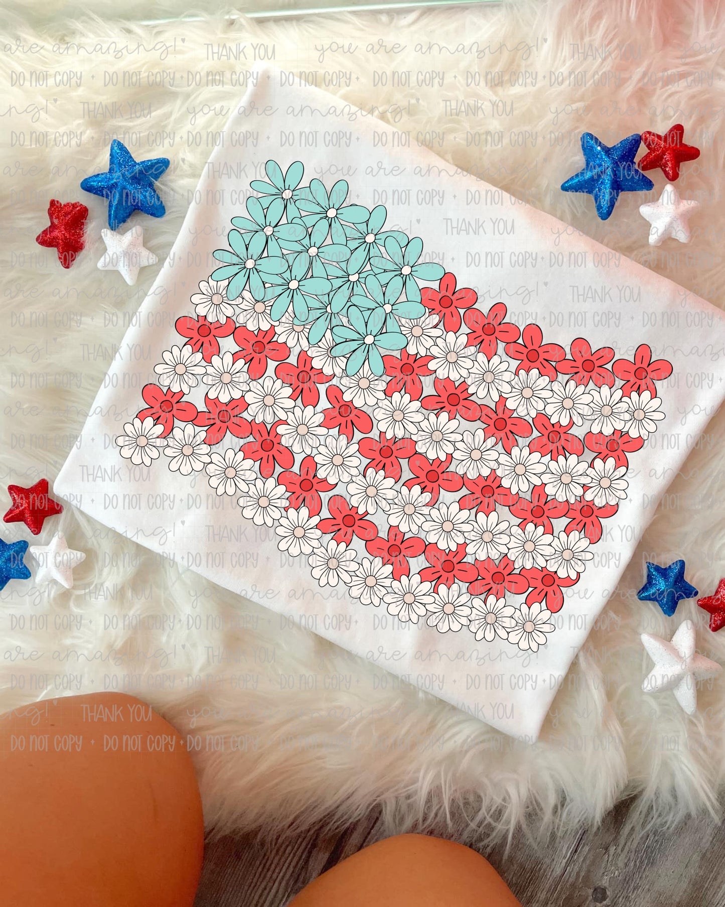 Flowers American Flag