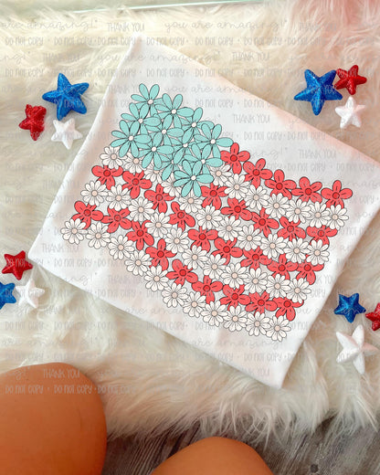 Flowers American Flag