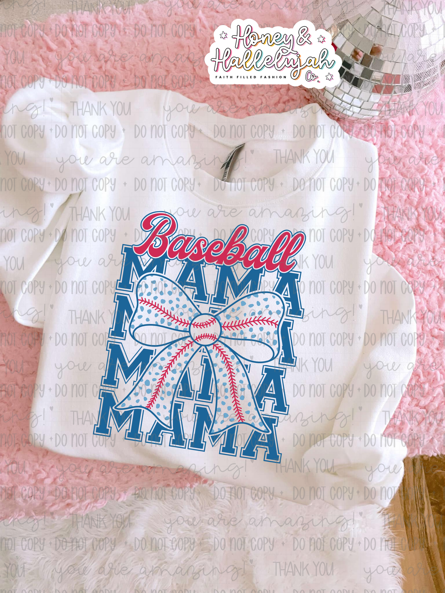 Baseball Mama Bow