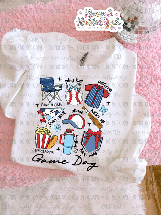 Baseball Game Day Short Sleeve Tee